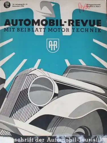 &quot;Automobil Revue&quot; Automobil-Magazin 1935