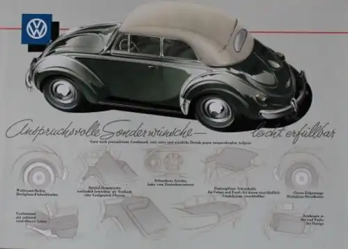 Volkswagen Käfer Cabriolet 1956 Reuters-Motive Automobilprospekt