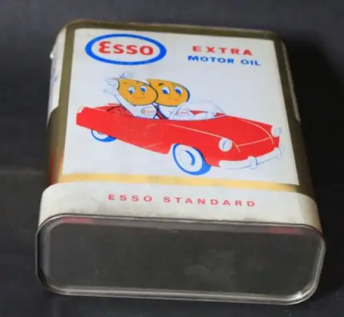 Esso Extra &quot;Motor Oil Multigrade HD&quot; 2 Liter Oeldose 1960