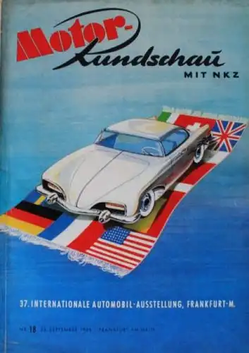 &quot;Motor Rundschau mit NKZ&quot; Motor-Magazin zur IAA 1955