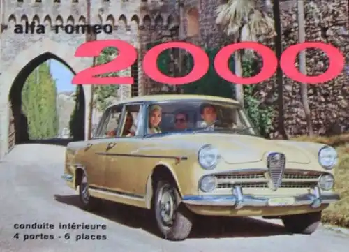 Alfa Romeo 2000 Limousine 1962 Automobilprospekt