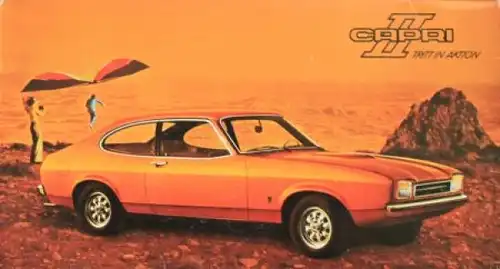Ford Capri II &quot;Tritt in Aktion&quot; Werbe-Mappe mit Waschschwamm 1974