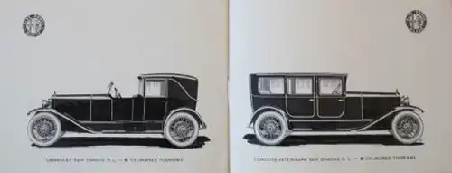 Alfa Romeo Modellprogramm &quot;Grand Prix D&#039;Europe 1924&quot; 1925 Automobilprospekt