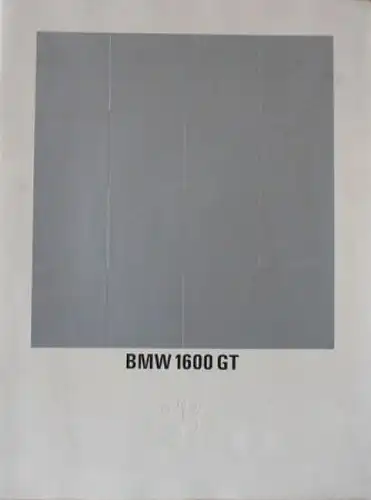 BMW 1600 GT 1967 Automobilprospekt