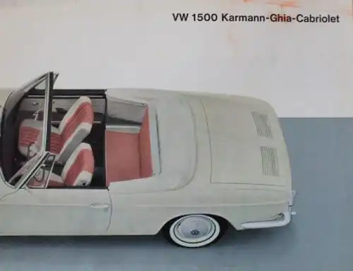 VW Karmann Ghia 1500 Cabriolet 1965 Automobilprospekt