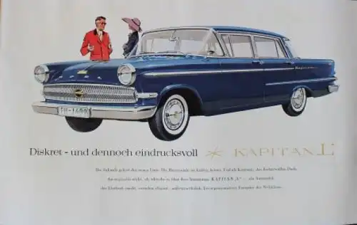 Opel Kapitän L Modellprogramm 1959 Automobilprospekt