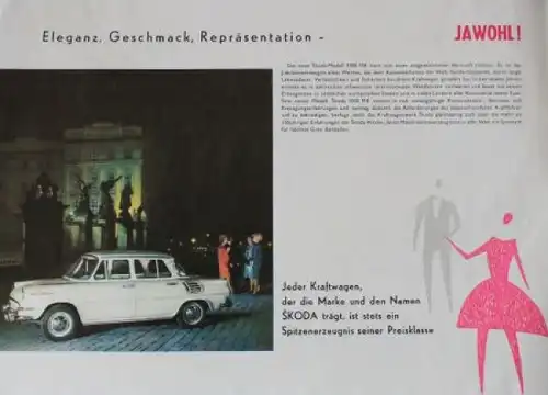 Skoda 1000 MB Modellprogramm 1965 Automoilprospekt