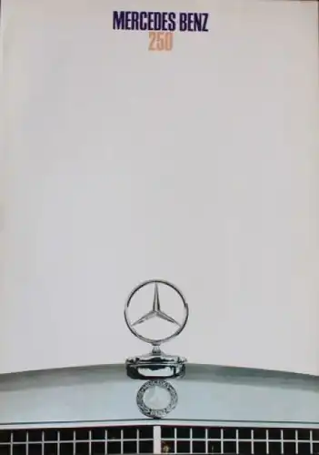 Mercedes-Benz 250 Modellprogramm 1968 Automobilprospekt