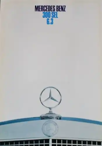 Mercedes-Benz 300 SEL 6.3 Modellprogramm 1968 Automobilprospek