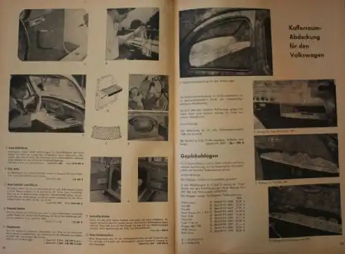 Volkswagen Auto-Zubehör Katalog Georg von Opel 1956
