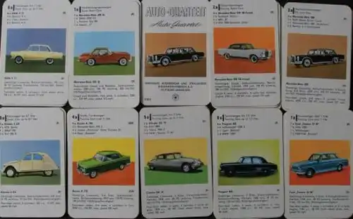 Altenburger &quot;Auto-Quartett&quot; 1963 Kartenspiel