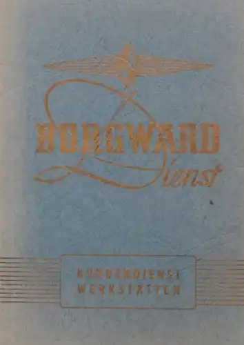 Borgward Kundendienst-Werstätten-Verzeichnis 1958