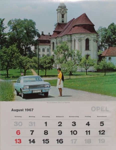 Opel Werbe Jahreskalender 1967 Nr 3609 Oldthing Kfz Bucher Aller Art