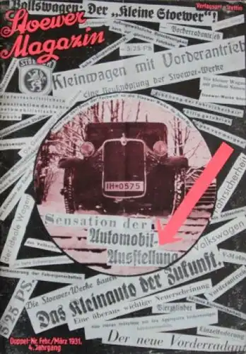 Stoewer Magazin 1931 Automobilprospekt