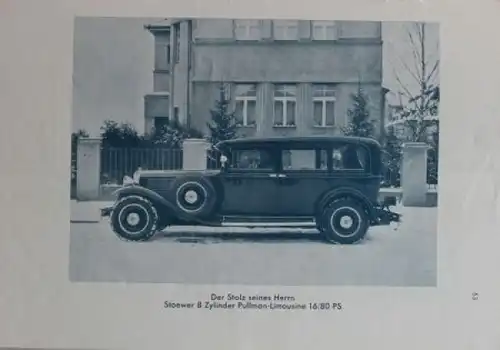 Stoewer Magazin 1931 Automobilprospekt