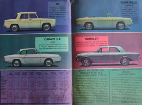 Renault Modellprogramm 1964 Automobilprospekt