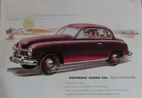 Borgward Hansa &quot;Eine klare Entscheidung&quot; 1951 Automobilprospekt