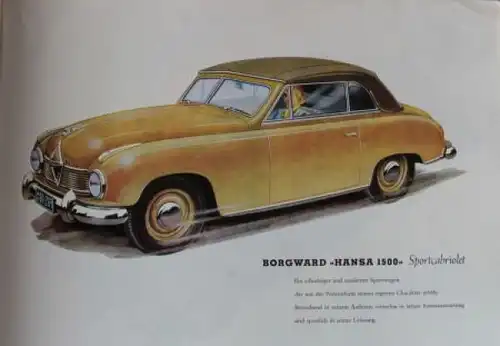 Borgward Hansa &quot;Eine klare Entscheidung&quot; 1951 Automobilprospekt
