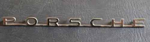 Porsche Schriftzug chrome mit Haltestiften 1960