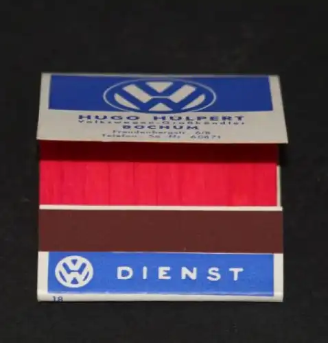 Volkswagen Werbe-Streichholzbrief 1955 mit Logo