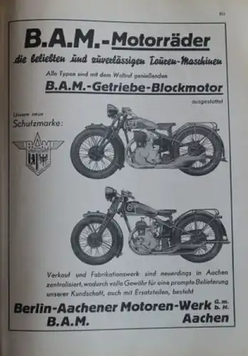 &quot;Das Motorrad - Sport, Gesellschaft, Technik&quot; Motorrad-Zeitschrift Pössneck 1935 Ausstellungsheft