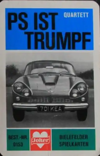 Bielefelder Spielkarten &quot;PS ist Trumpf&quot; Kartenspiel 1963