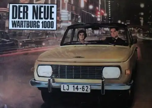 Wartburg 1000 &quot;Der neue Wartburg&quot; 1966 Automobilprospekt