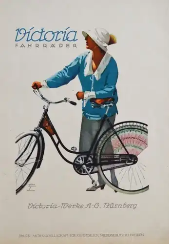 Victoria Fahrräder 1928 Hohlwein original Werbeplakat