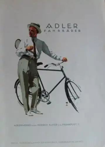 Adler Fahrräder 1928 Hohlwein original Werbeplakat