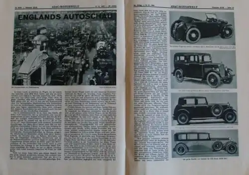&quot;ADAC Motorwelt&quot; Automobilclub-Zeitschrift 1931