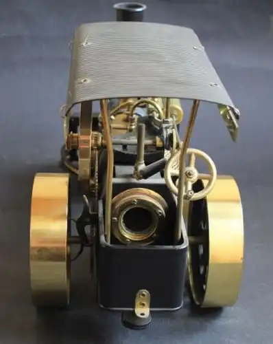 Wilesco Dampfwalze &quot;Deutag Old Smokey&quot; 1978 funktionsfähiges Messingmodell mit Zubehör