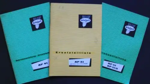 Welger AP 41 AP 51 Betriebsanleitung + Ersatzteilliste 1968
