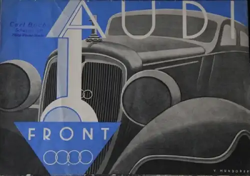 Audi Front Modellprogramm 1935 Mundorff Automobilprospekt (7022)