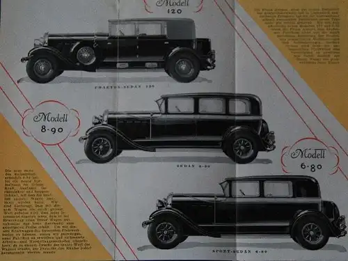 Auburn Motorwagen Modellprogramm 1929 Automobilprospekt (7069)