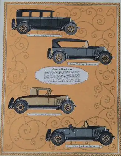 Auburn 4-44 Modellprogramm 1927 Automobilprospekt (7074)