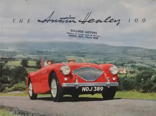 Austin Healey 100 Modellprogramm 1955 Automobilprospekt (7078)