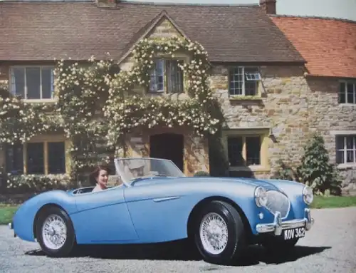 Austin Healey 100 Modellprogramm 1955 Automobilprospekt (7078)