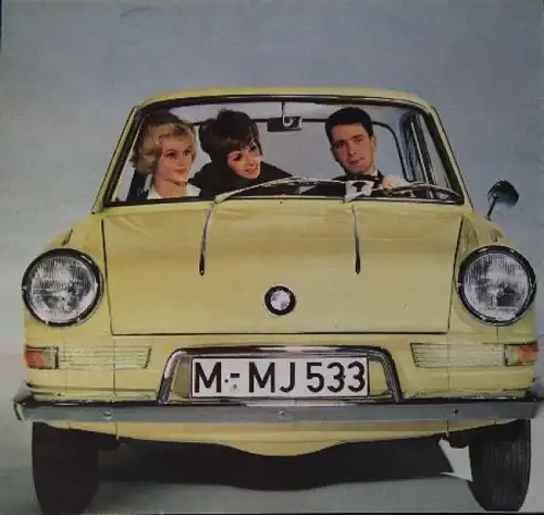 BMW 700 Luxus Modellprogramm 1962 Automobilprospekt (7126)