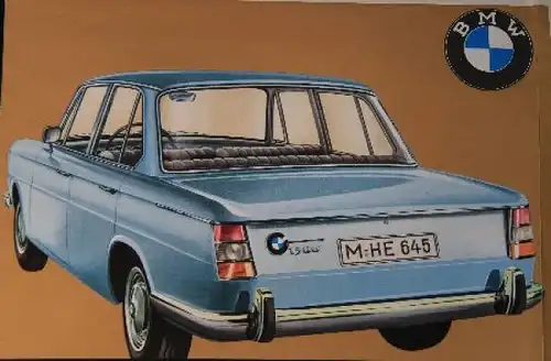 BMW 1500 Modellprogramm 1961 Automobilprospekt (7133)