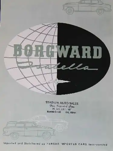 Borgward Isabella Modellprogramm 1959 Automobilprospekt (7151)