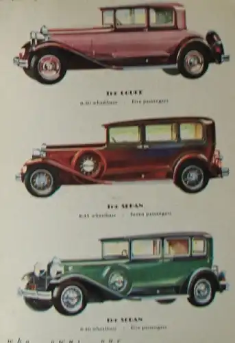 Packard DeLuxe Eight 6-40 Modellprogramm 1930 Automobilprospekt (7202)