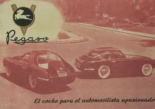 Pegaso Z 102 Modellprogramm 1955 Automobilprospekt (7210)
