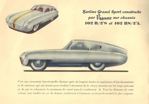 Pegaso Z 102 Modellprogramm 1955 Automobilprospekt (7210)