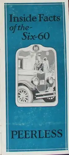 Peerless Six 60 Modellprogramm 1928 "Inside facts" Automobilprospekt (7218)