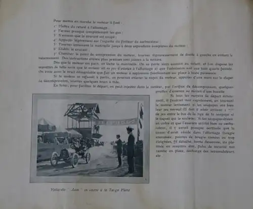 Peugeot Modellprogramm 1909 Automobilprospekt (7228)