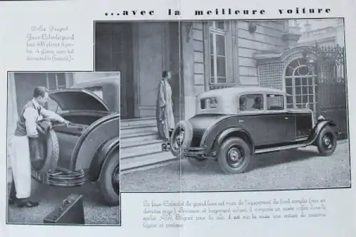 Peugeot Modellprogramm 1930 Automobilprospekt (7231)