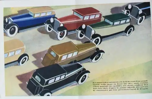 Peugeot Modellprogramm 1930 Automobilprospekt (7231)