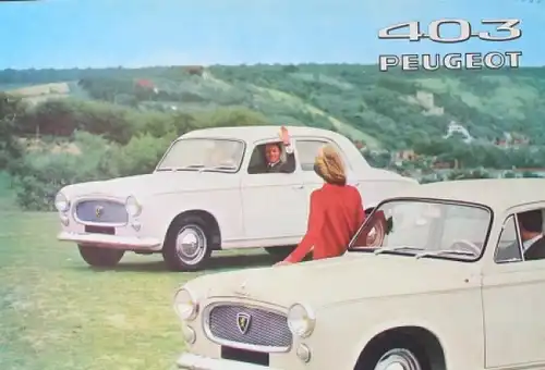 Peugeot 403 Modellprogramm 1965 Automobilprospekt (7238)