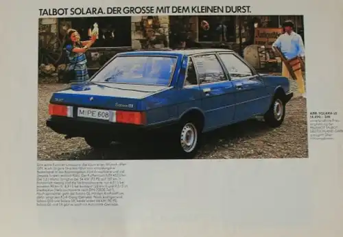 Peugeot Modellprogramm 1983 Automobilprospekt (7243)