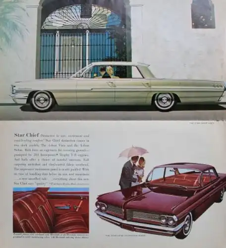 Pontiac Modellprogramm 1962 Automobilprospekt (7261)
